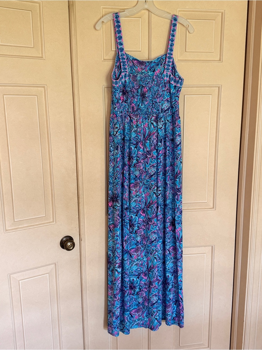 EUC Lilly Pulitzer Mirasol Maxi in Breakwater Blue Shells n Bells - Picture 3 of 8
